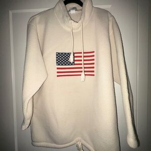Vintage USA Fleece Tunic Flag